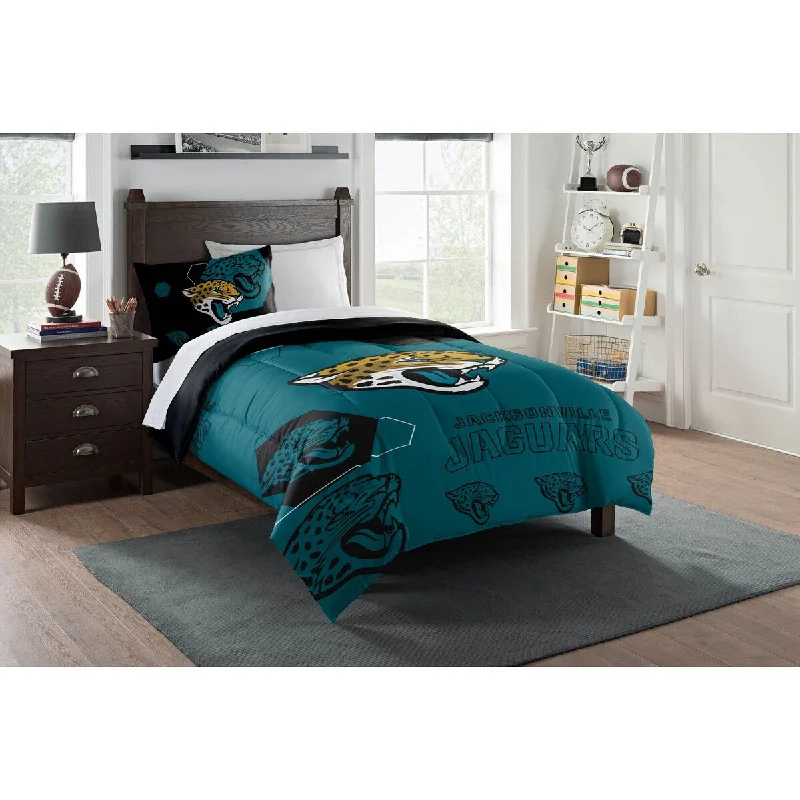 NFL 862 Jaguars Hexagon Twin Comforter