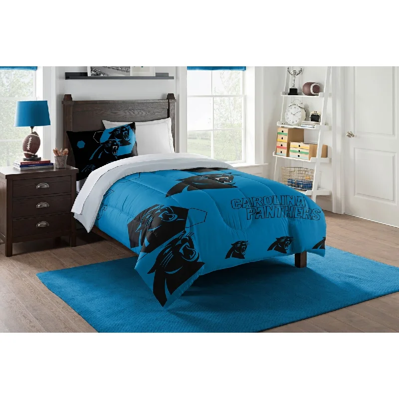 NFL 862 Panthers Hexagon Twin Comforter