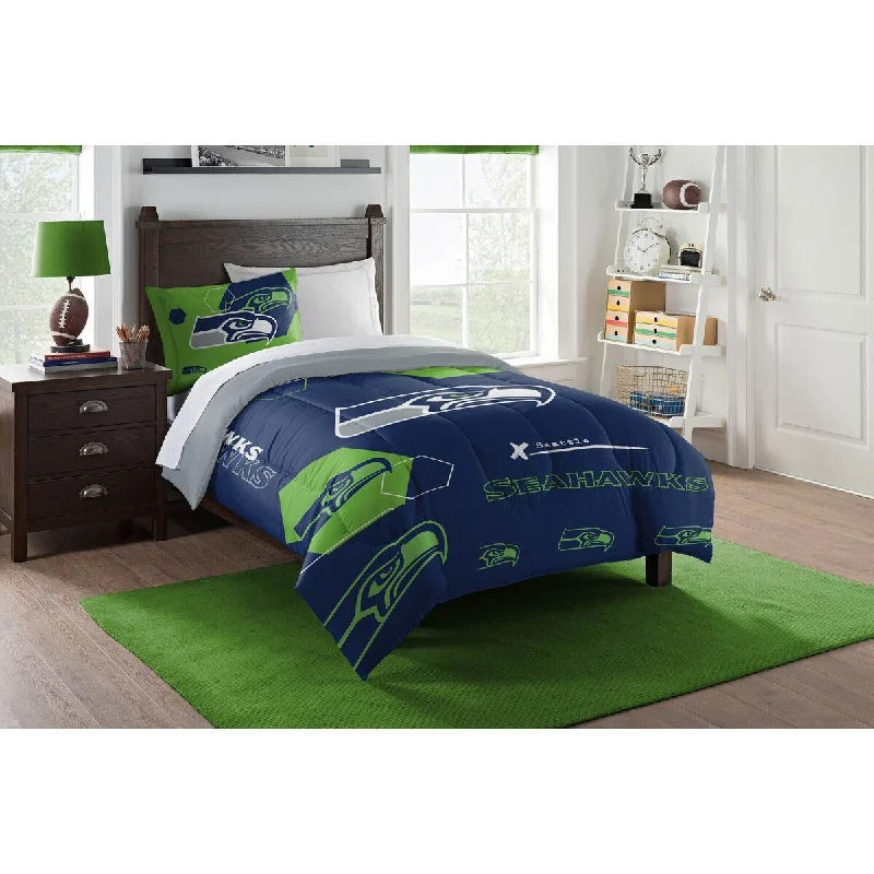 NFL 862 Seahawks Hexagon Twin Comforter