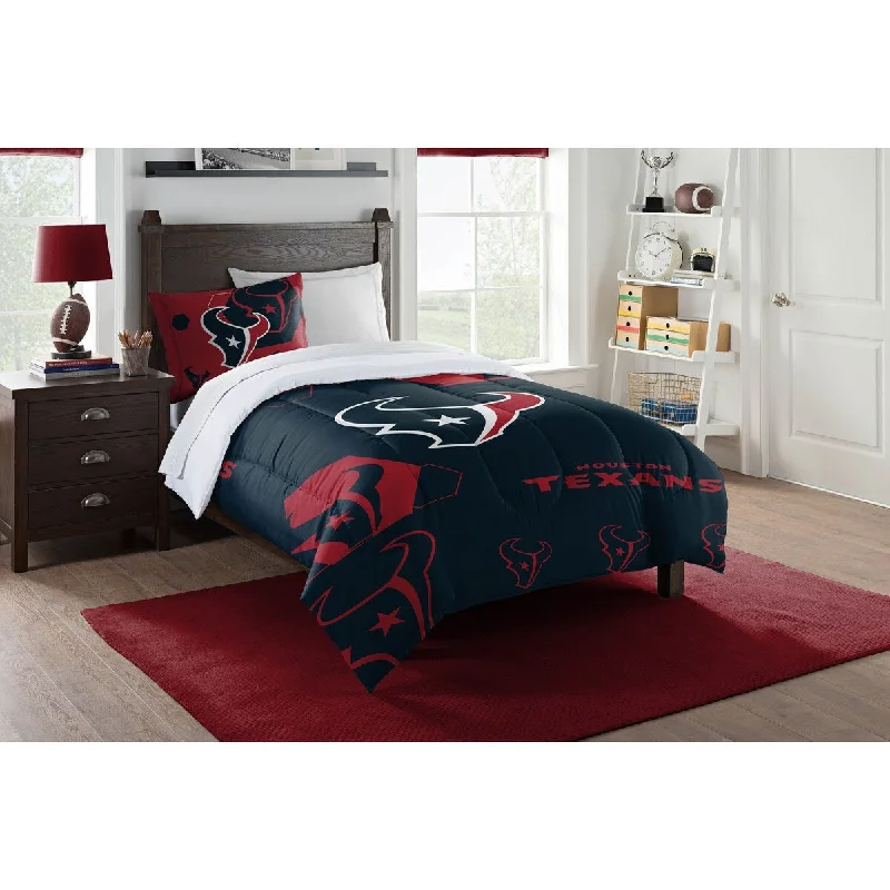 NFL 862 Texans Hexagon Twin Comforter