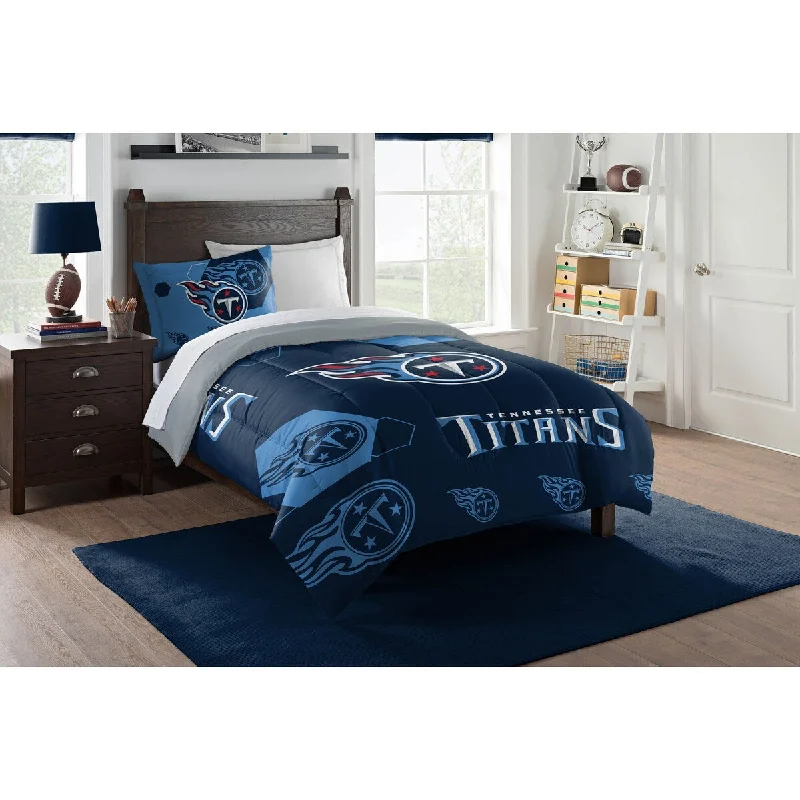 NFL 862 Titans Hexagon Twin Comforter