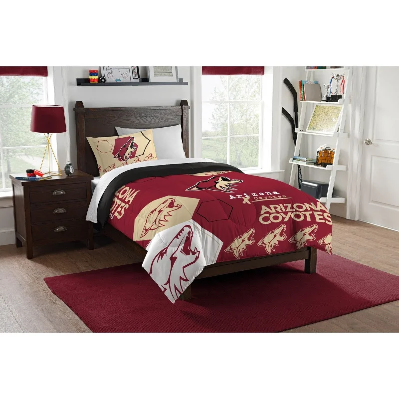 NHL Arizona Coyotes Hexagon 2-piece Twin Comforter Set