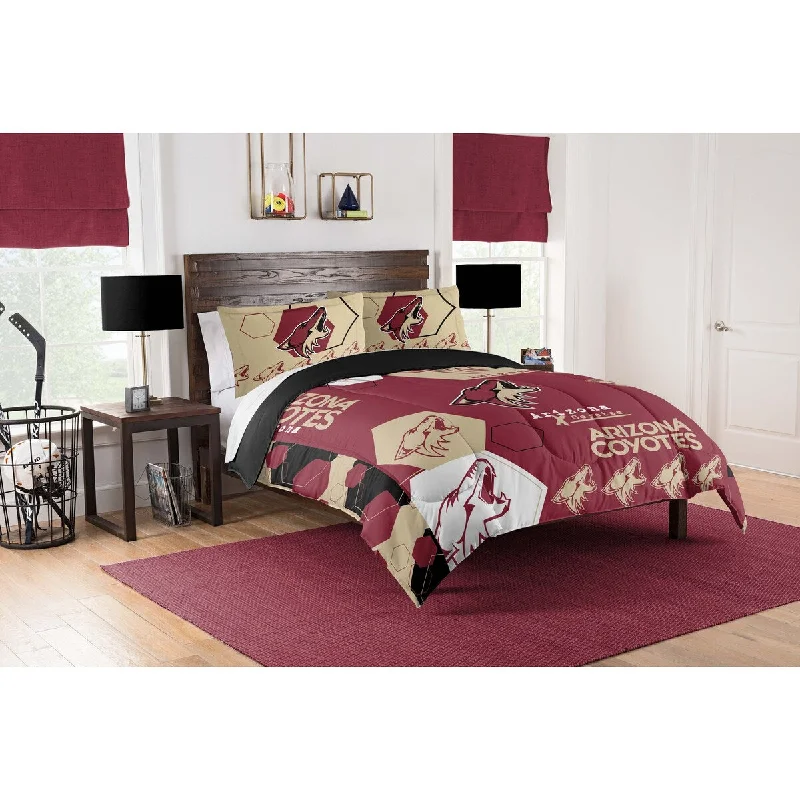 NHL Arizona Coyotes Hexagon F/Q Comforter Set