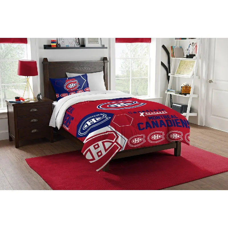 NHL Montreal Canadiens Hexagon Twin Comforter Set