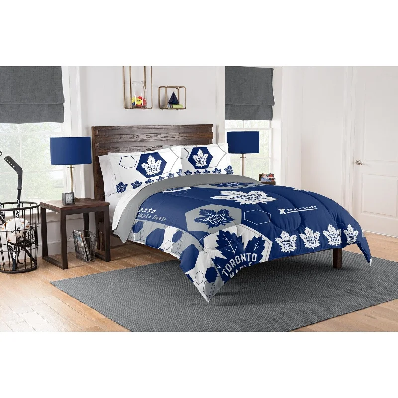 NHL Toronto Maple Leafs Hexagon 3 Piece Full/Queen Comforter Set