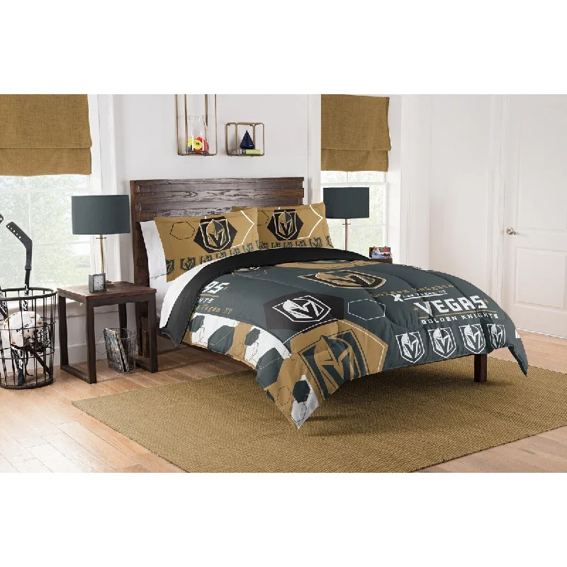 NHL Vegas Golden Knights Hexagon F/Q Comforter Set