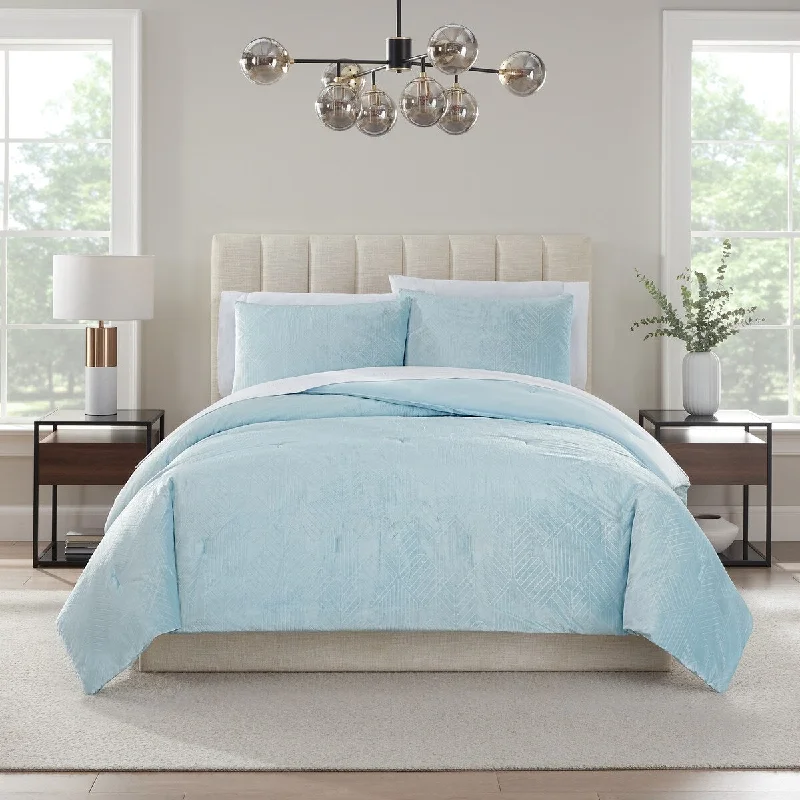 Nine West Sophia Embossed Velvet Comforter Set