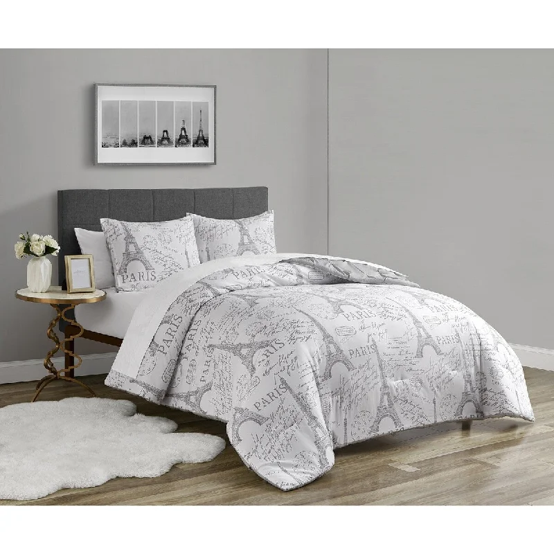 Paris Reversible 3 piece comforter set