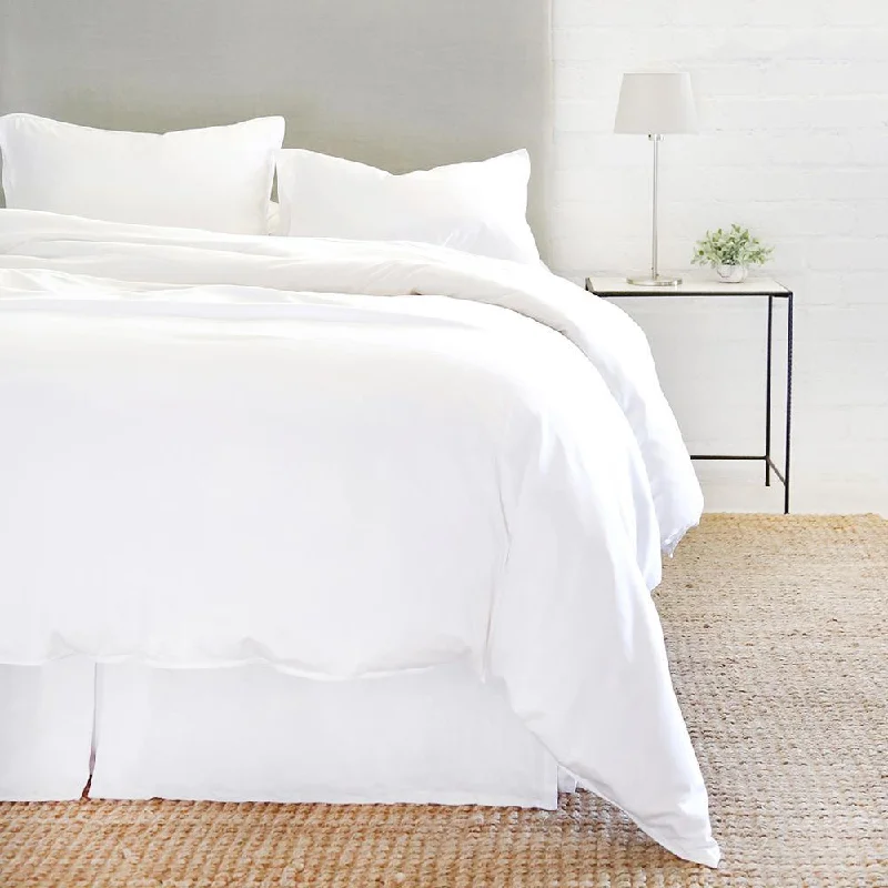 Pom Pom at Home Parker White Bamboo Sateen Duvet Set