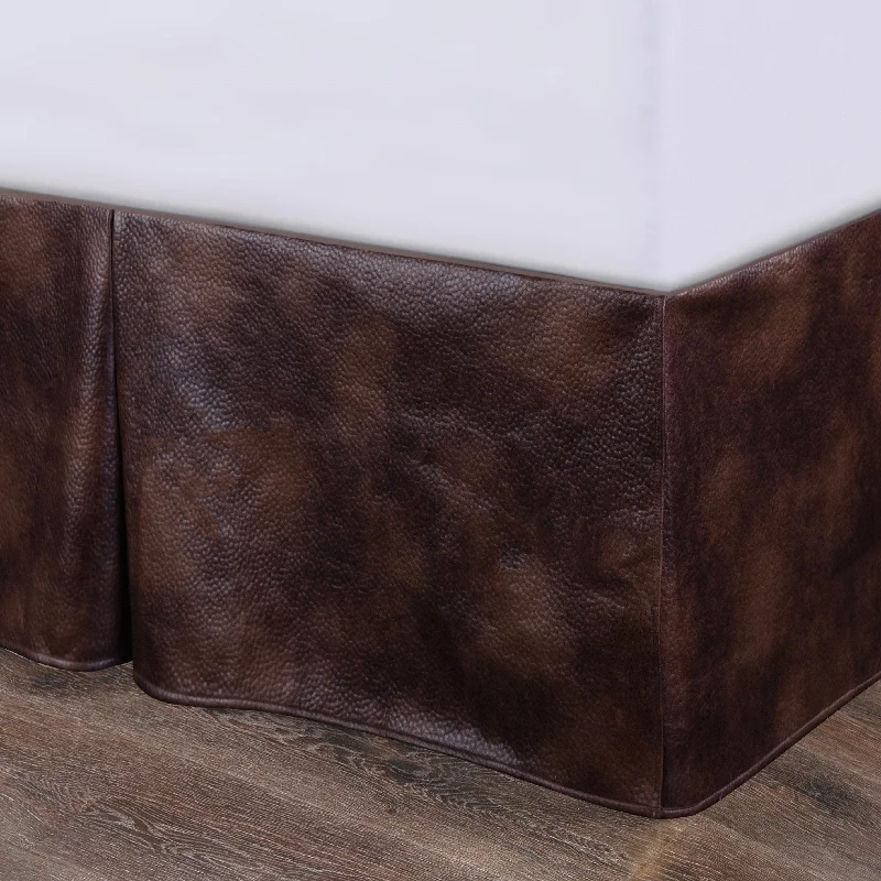 Paseo Road by HiEnd Accents Brown Faux Leather Bed Skirt