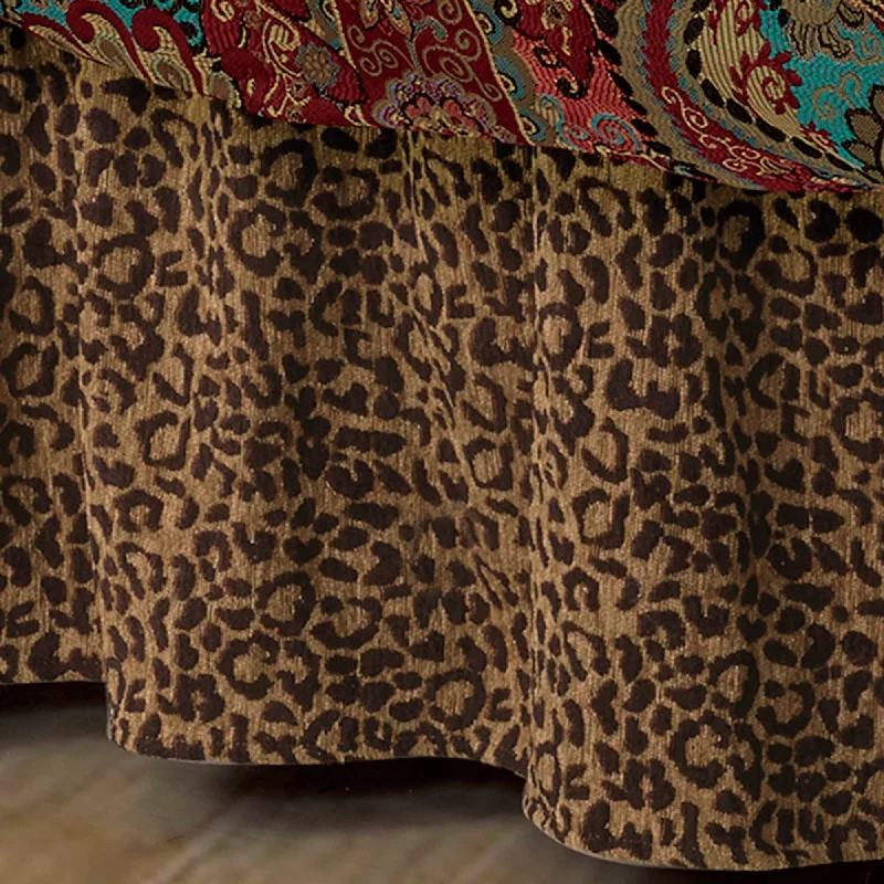 Paseo Road by HiEnd Accents San Angelo Leopard Bed Skirt