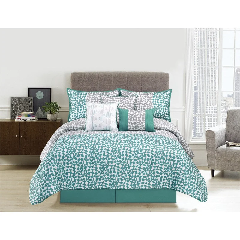 Picadilly Aqua Microfiber 7-piece Comforter Set