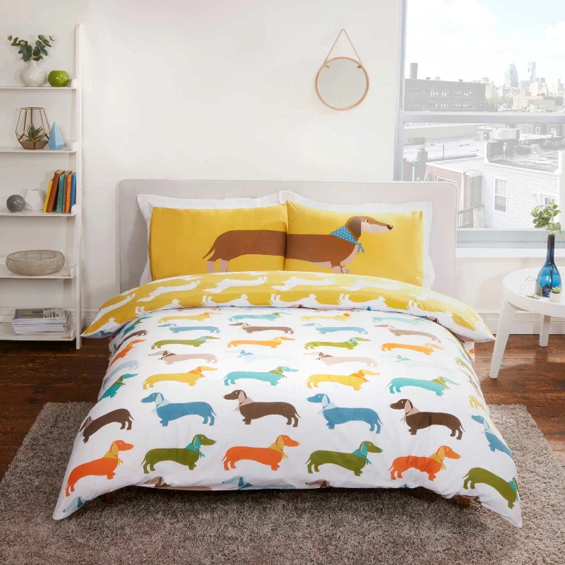 Sausage Dog Duvet Cover Set