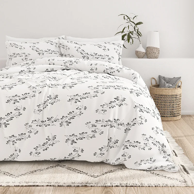 Simple Vine Pattern 3-Piece Duvet Cover Set