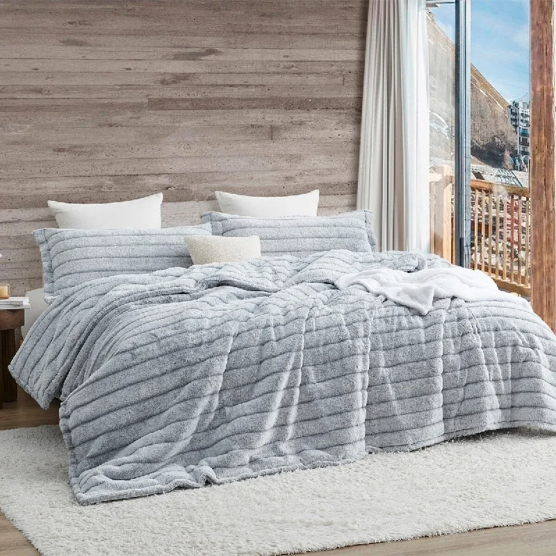 Softer than Soft® - Coma Inducer® Oversized Comforter Set - Frosted Gray Stripe