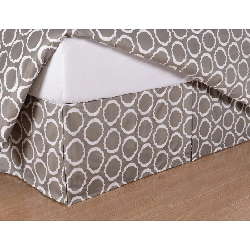 Superior Modern Geometric Cotton 15-inch Drop Bed Skirt