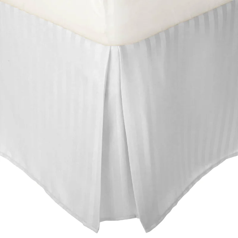 Superior Wrinkle Resistant Microfiber Stripe 15-inch Drop Bedskirt