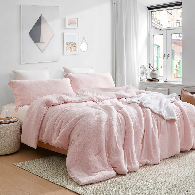 Sweater Weather - Coma Inducer® Oversized Comforter Set - Cardigan Pink