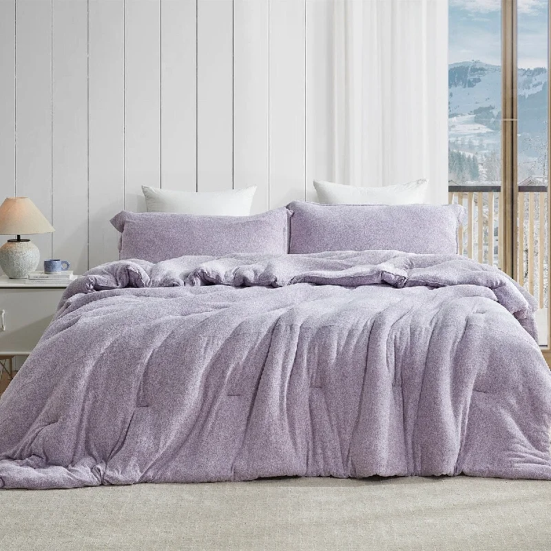 Sweater Weather - Coma Inducer® Oversized Comforter Set - Snowy Purple