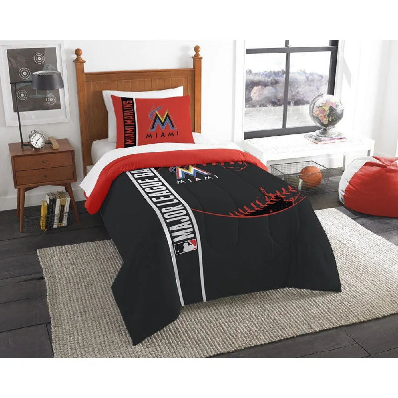 The Northwest Company MLB 862 Marlins Twin Printed Comforter Set