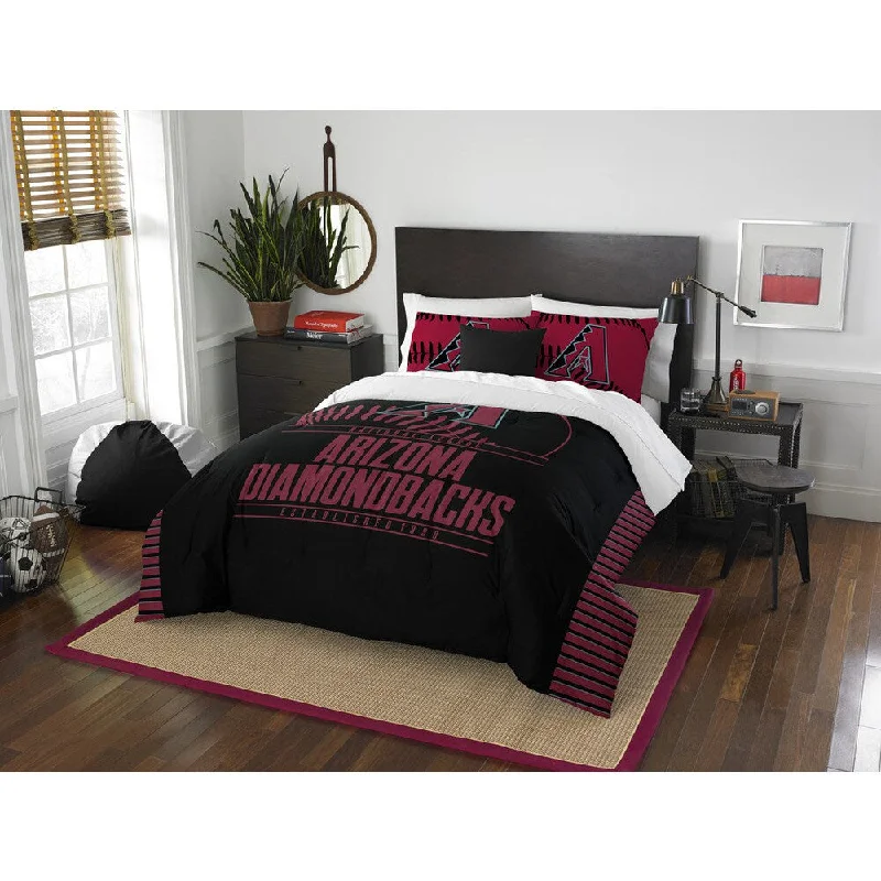 The Northwest Company MLB Arizona Diamondbacks Grandslam Red/Black Full/Queen 3-piece Comforter Set