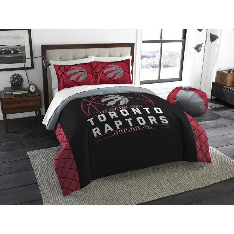 The Northwest Company NBA Toronto Raptors Reverse Slam Red and Black Full/Queen 3-piece Comforter Set