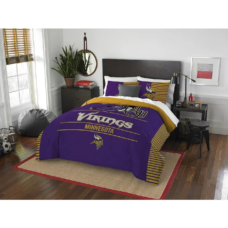 The Northwest Company NFL Minnesota Vikings Draft Full/Queen 3-piece Comforter Set