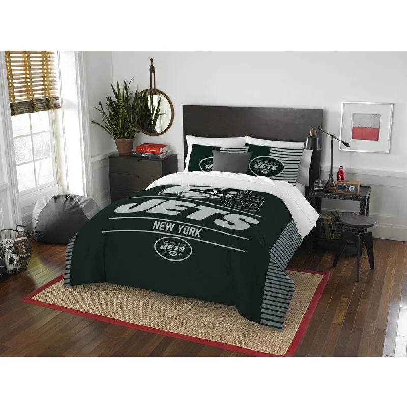 The Northwest Company NFL New York Jets Draft Full/Queen 3-piece Comforter Set