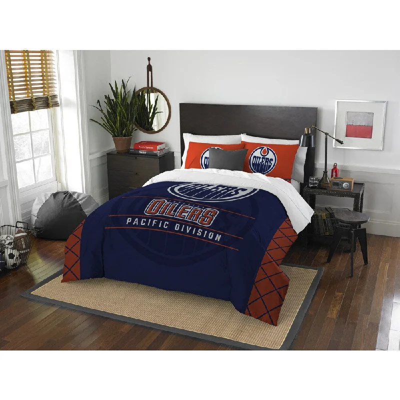 The Northwest Company NHL 849 Oilers Draft Full/Queen 3-piece Comforter Set