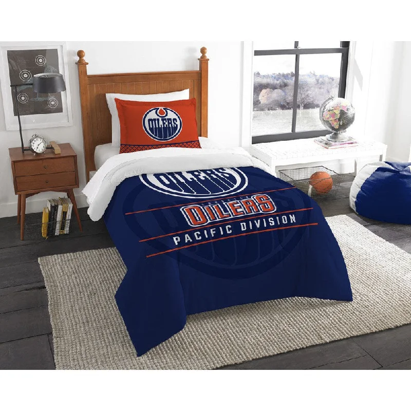 The Northwest Company NHL Edmonton Oilers Draft Twin 2-piece Comforter Set