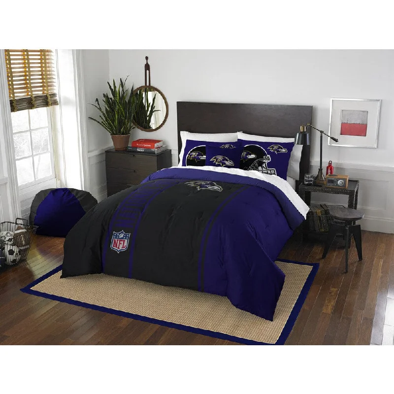 The Northwest Company Official NFL Baltimore Ravens Full Applique 3-piece Comforter Set