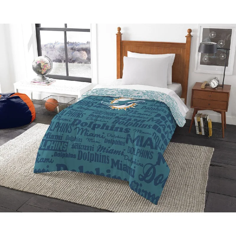 The Northwest Company Official NFL Miami Dolphins Anthem Twin Comforter