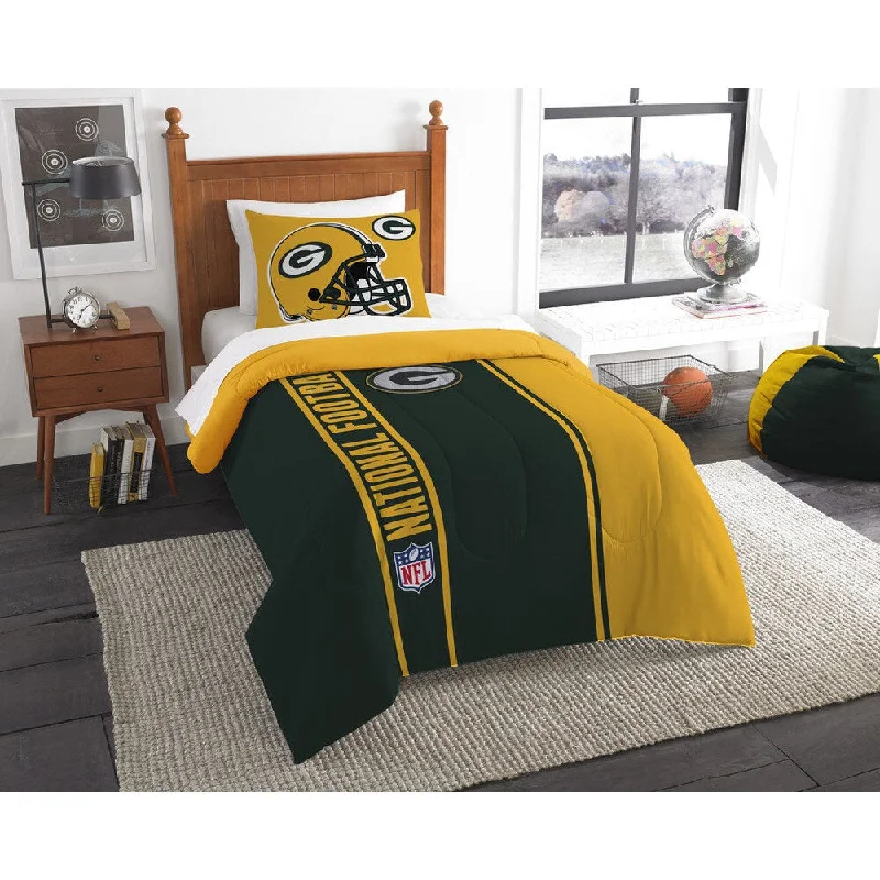 The Northwest Company Official NFL Packers Twin Applique Comforter and 1 Sham Set