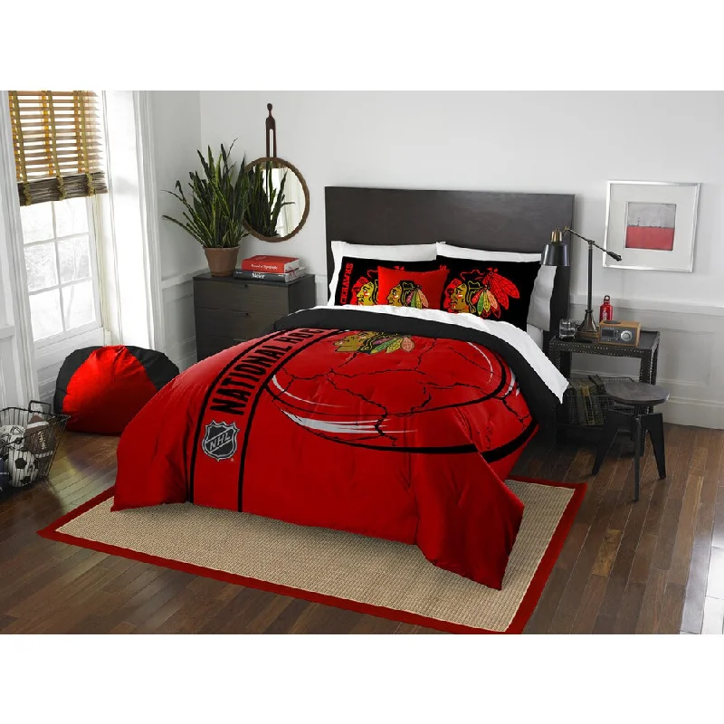 The Northwest Company Official NHL Chicago Blackhawks Full Applique 3-piece Comforter Set