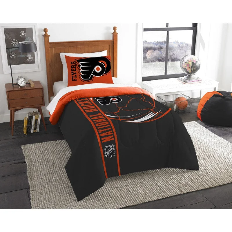 The Northwest Company Official NHL Philadelphia Flyers Twin Applique 2-piece Comforter Set