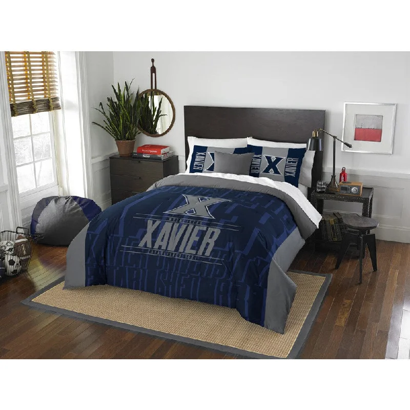 The Northwest Company Xavier Modern Take Blue and Grey Polyester Full/Queen 3-piece Comforter Set