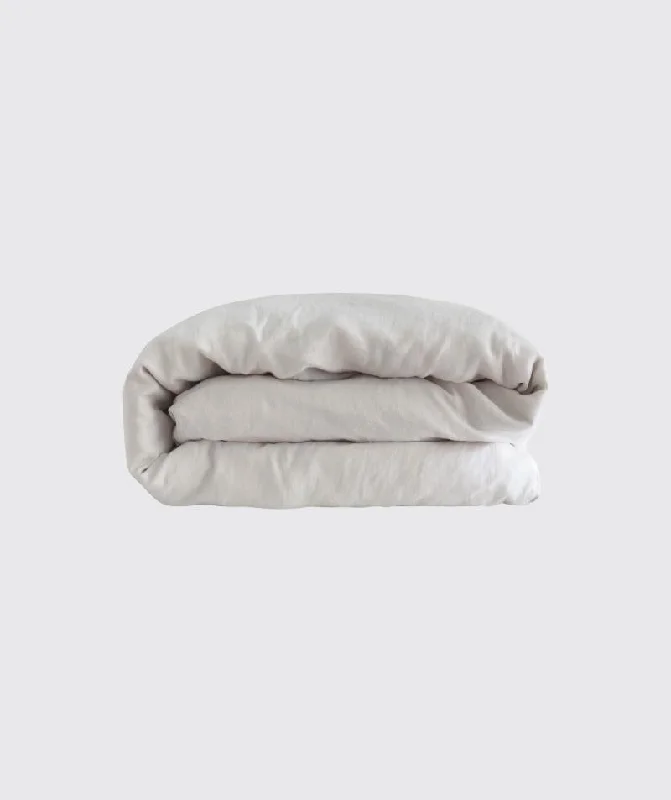 Toulon Dove Grey Linen Duvet Cover