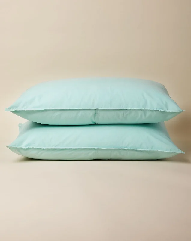 Turquoise Chambray Pillowcase Set