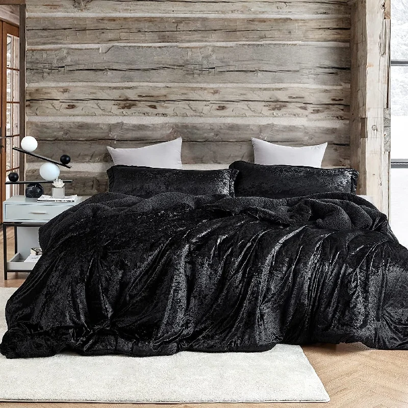 Velvet Crush - Coma Inducer® Oversized Comforter Set - Champagne Black