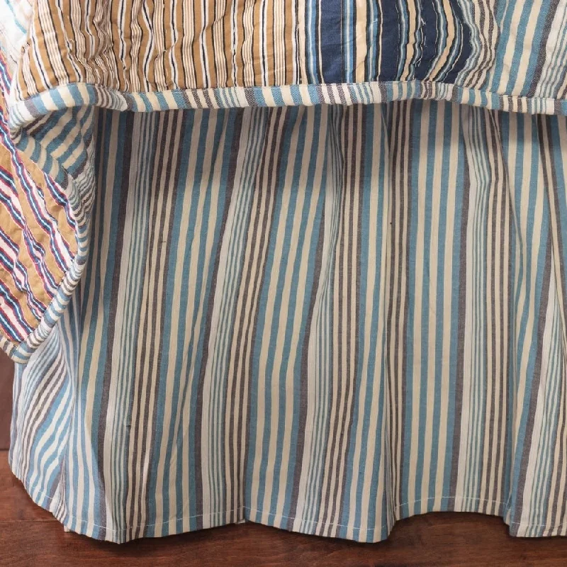 William Cotton Multicolor Striped 3 Piece Bed Skirt