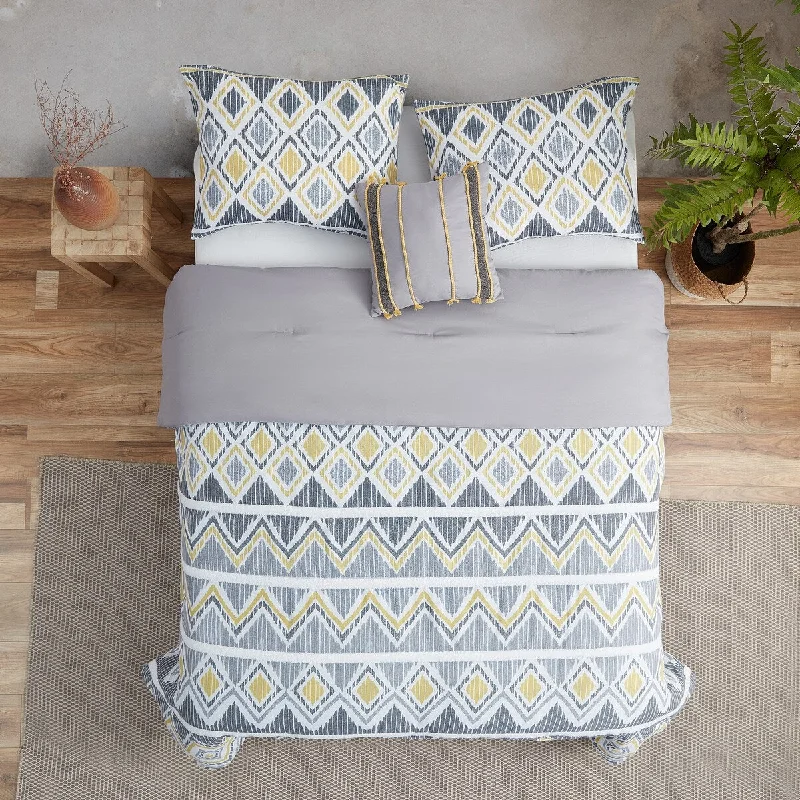 Distressed Diamond Comforter Set